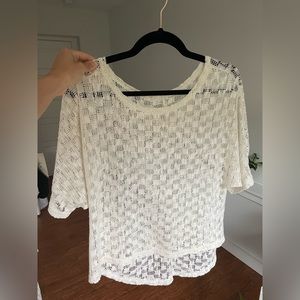 Knitted white blouse